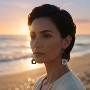 Asymmetric Statement Drop Earrings