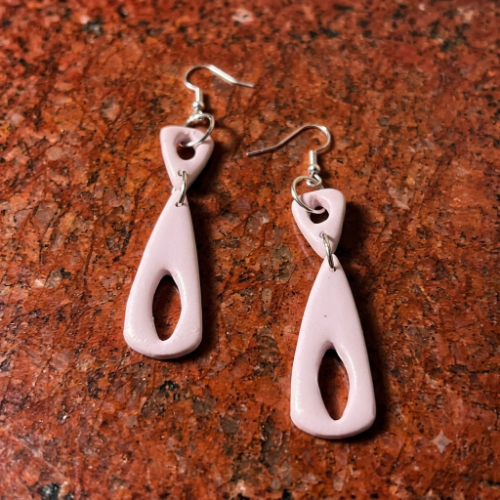 Pink Bohemian Geometric Earrings
