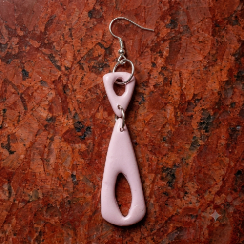 Pink Bohemian Geometric Earrings