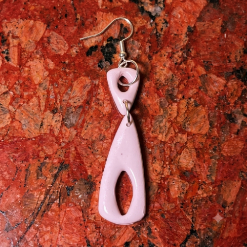 Pink Bohemian Geometric Earrings