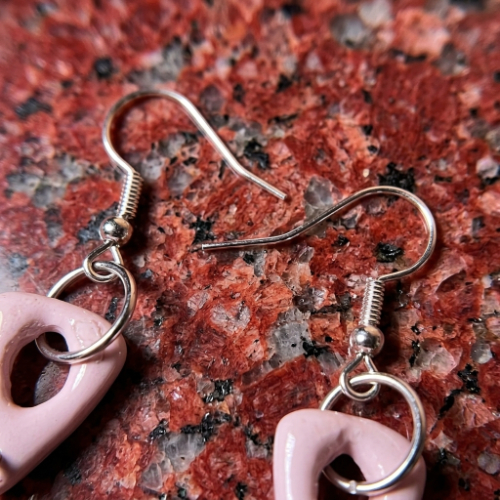 Pink Bohemian Geometric Earrings