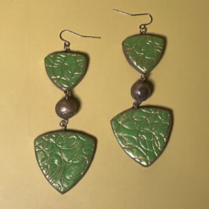Green and Gold Fantasy Earrings