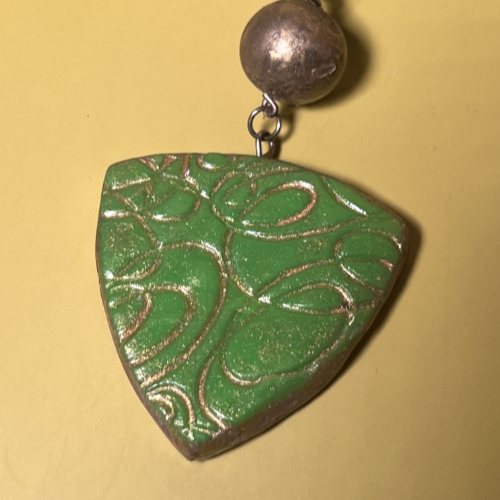 Green and Gold Fantasy Earrings
