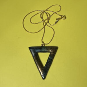 Triangular Faux Labradorite Pendant