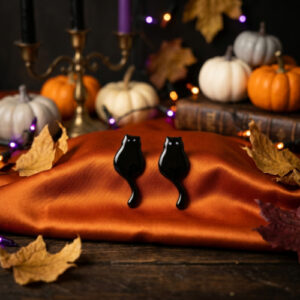 Halloween Black Cat Earrings