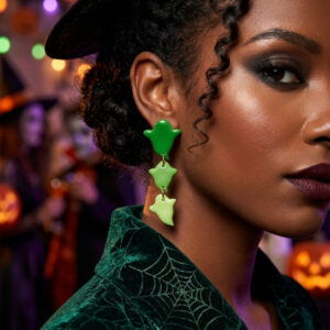 Spooky Green Ghouls Earrings
