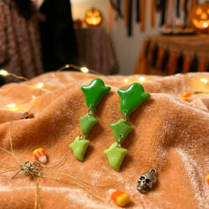 Spooky Green Ghouls Earrings