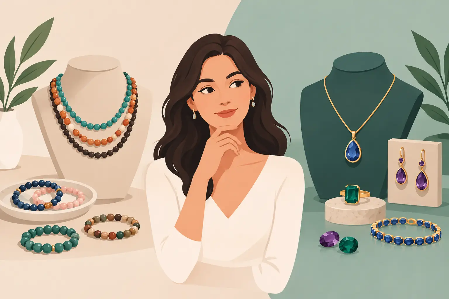 You are currently viewing Beaded Jewelry vs Gemstone Jewelry for Your Style